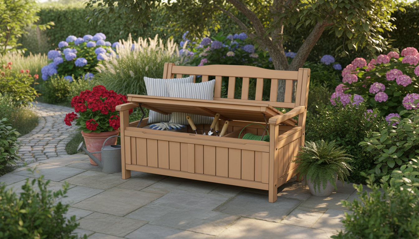 Backyard garden scene