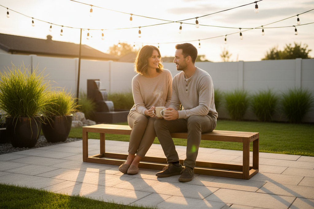 Couple on patio