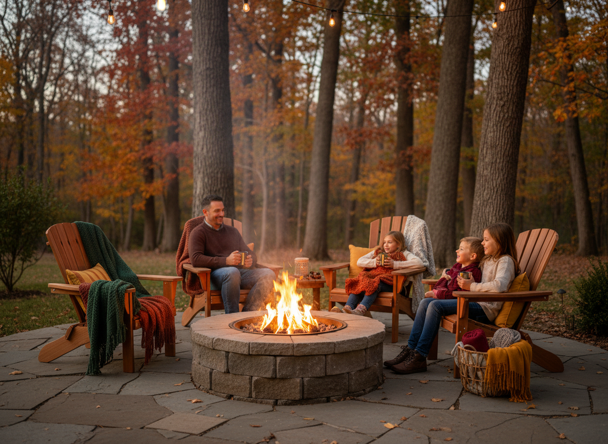 Fire pit gathering