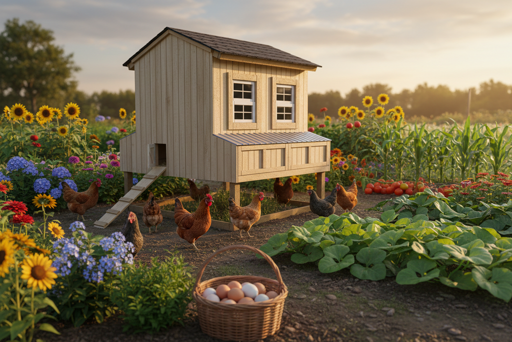 Homestead garden scene