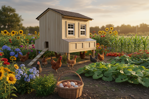 Homestead garden scene