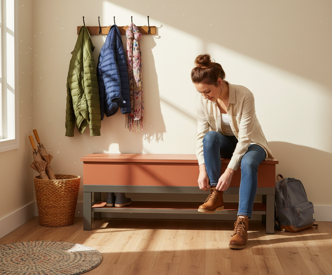 Morning routine scene