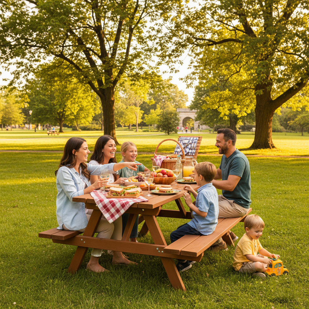 Park picnic scene