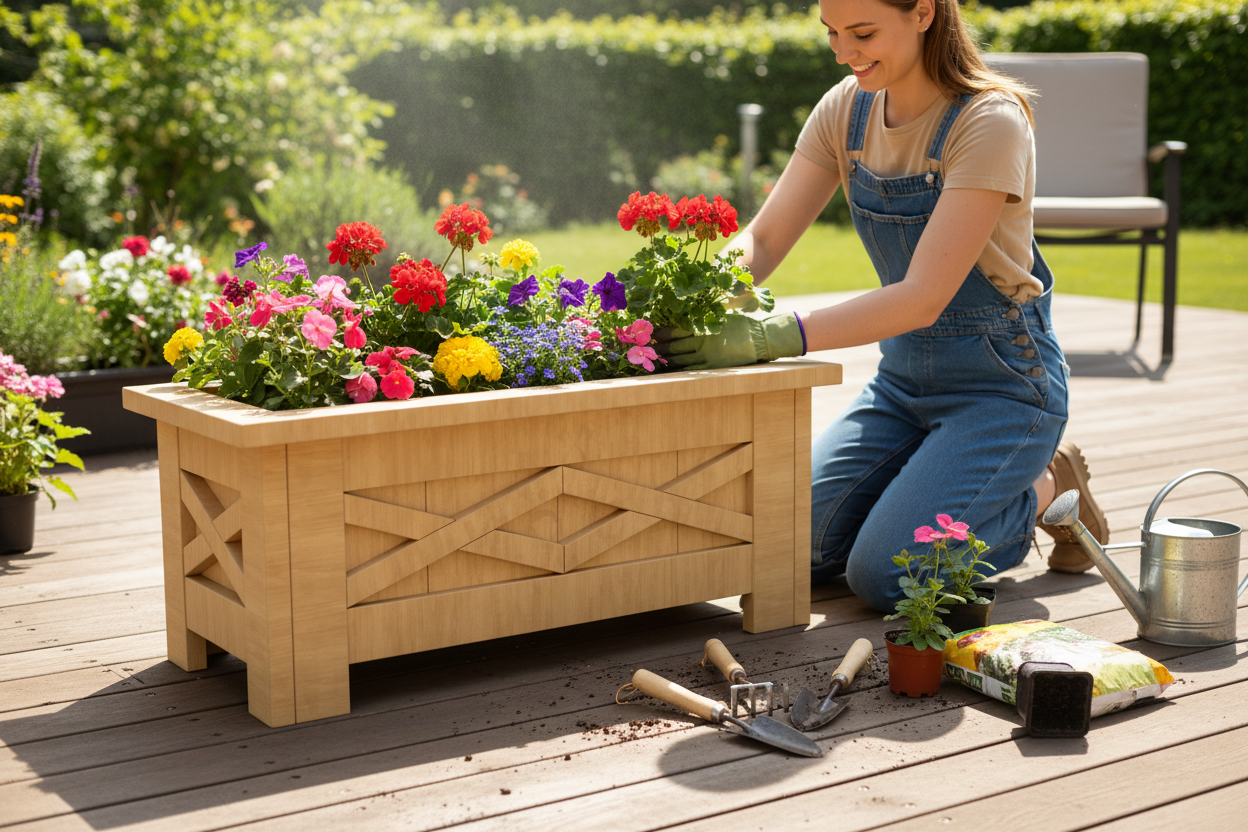 Spring planting scene