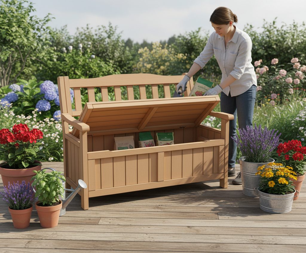 Storing garden supplies